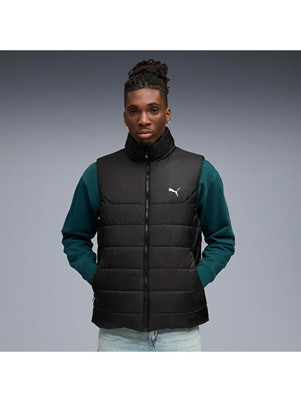 Puma Essentials Padded Erkek Siyah Dik Yaka Yelek