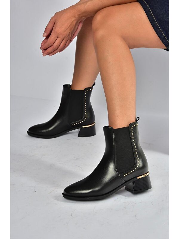 Siyah Kadın Bot V518978209 - Görsel 3