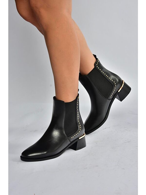 Siyah Kadın Bot V518978209 - Görsel 4