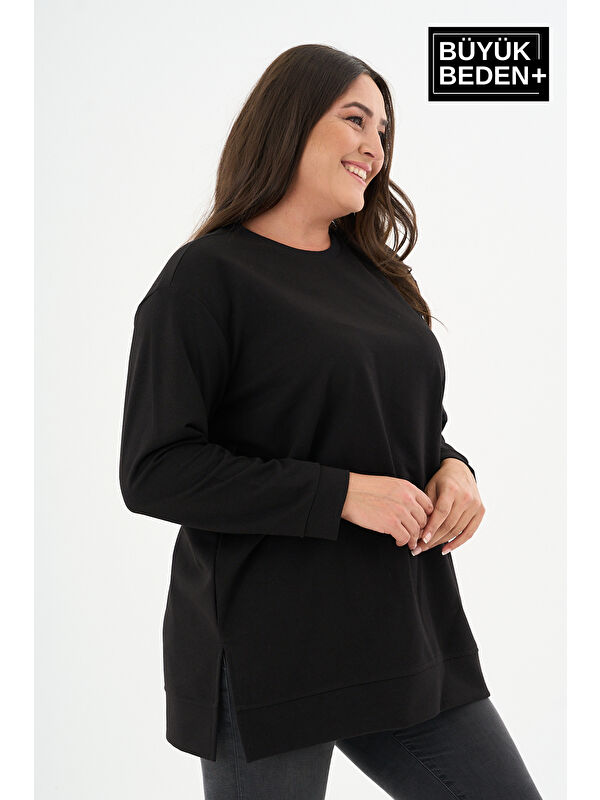 Süperlife Kadın Büyük Beden 2'li Set ince Sweatshırt Tunik SPR26BTK990+2
