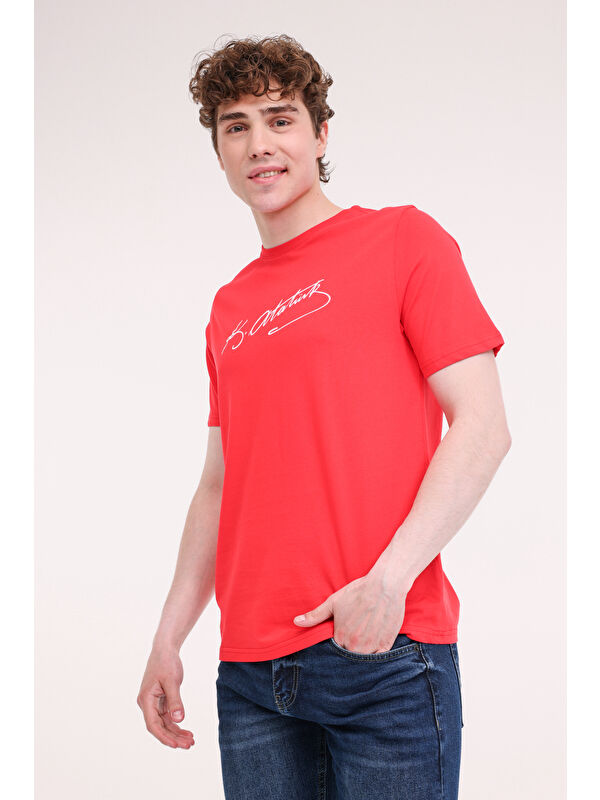 Kinetix UL 11ATA-Y50 5FX Kırmızı Unisex Kısa Kol Tişört