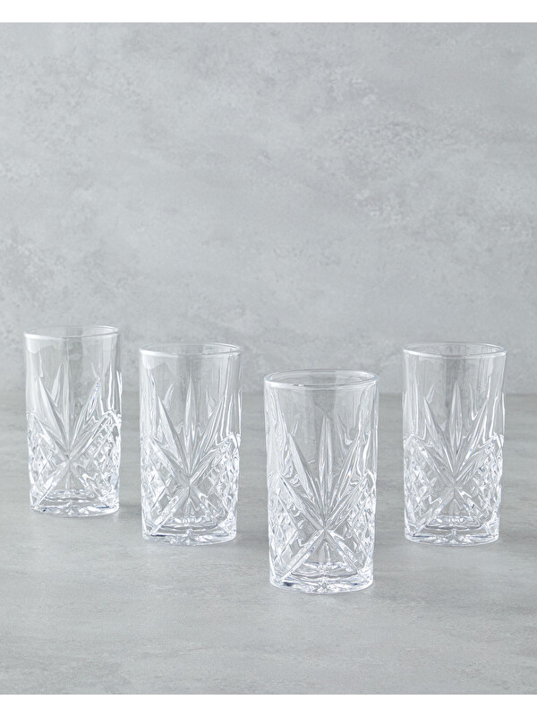 English Home Cosmic Cam 4'lü Bardak 320 ml Şeffaf
