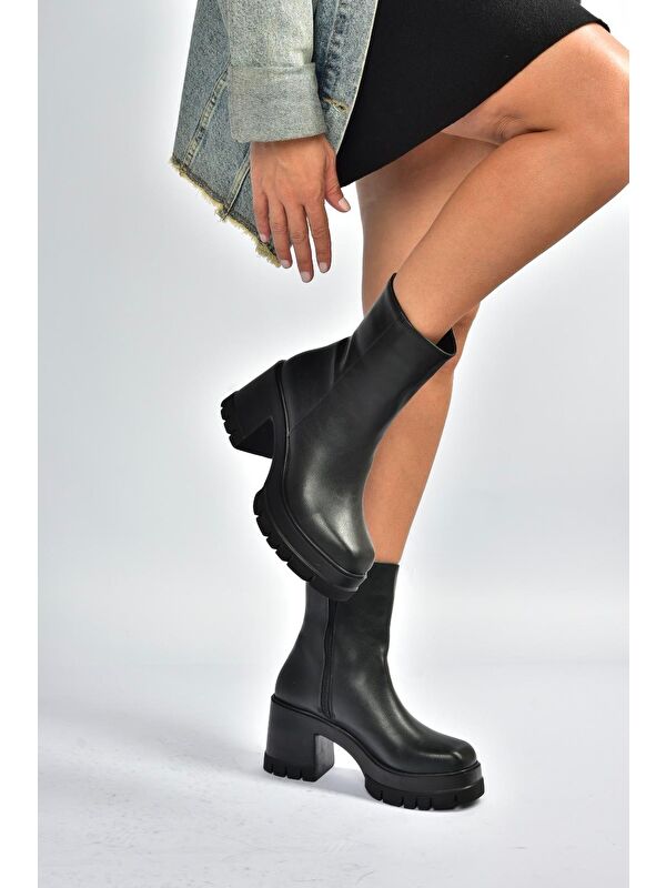 Siyah Kadın Bot V965065809 - Görsel 4