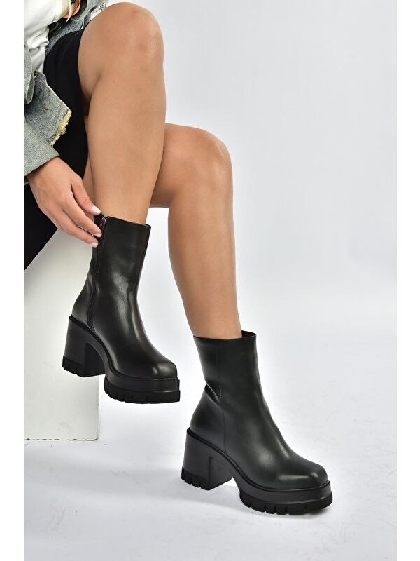 Siyah Kadın Bot V965065809 - Görsel 8