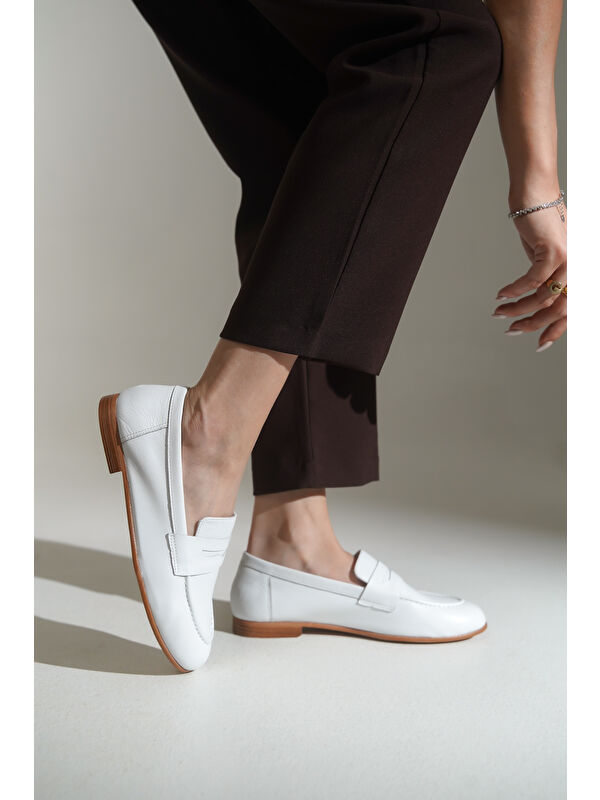 Calla Hakiki Deri Kadın Loafer - Görsel 3