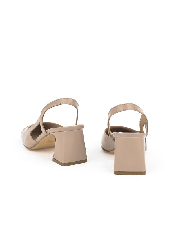 Kadın Hakiki Deri Topuklu Ayakkabı 1511030Z2553 Cappuccino - Görsel 4