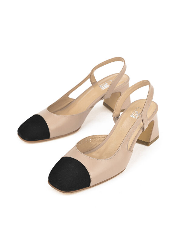 Kadın Hakiki Deri Topuklu Ayakkabı 1511030Z2553 Cappuccino - Görsel 5