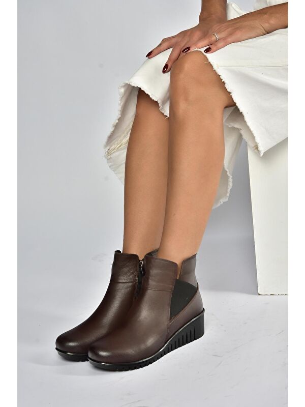 Kahverengi Kadın Bot V324221103 - Görsel 3