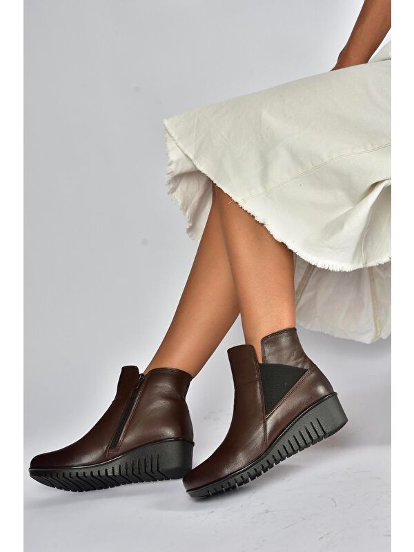 Kahverengi Kadın Bot V324221103 - Görsel 4