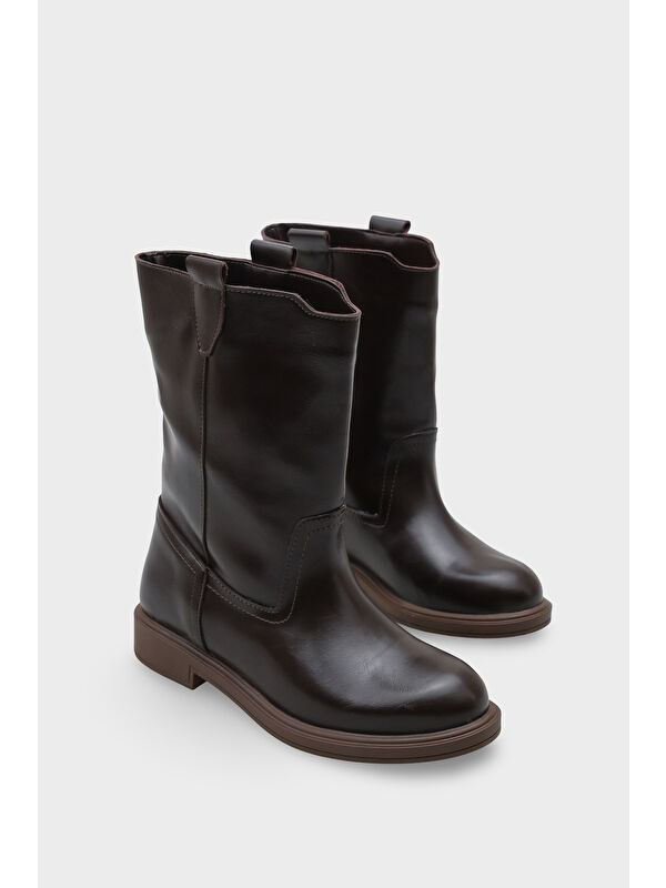 Emmye Kadın Koyu Kahverengi Bot - Görsel 3