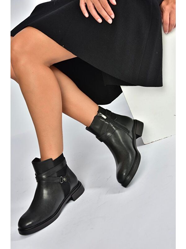 Siyah Kadın Bot V973599009 - Görsel 3