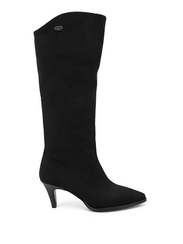 Kadın KOYU SİYAH Sivri Burun İnce Topuklu Çizme - Görsel 2