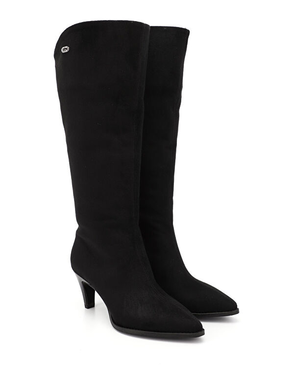 Kadın KOYU SİYAH Sivri Burun İnce Topuklu Çizme - Görsel 3