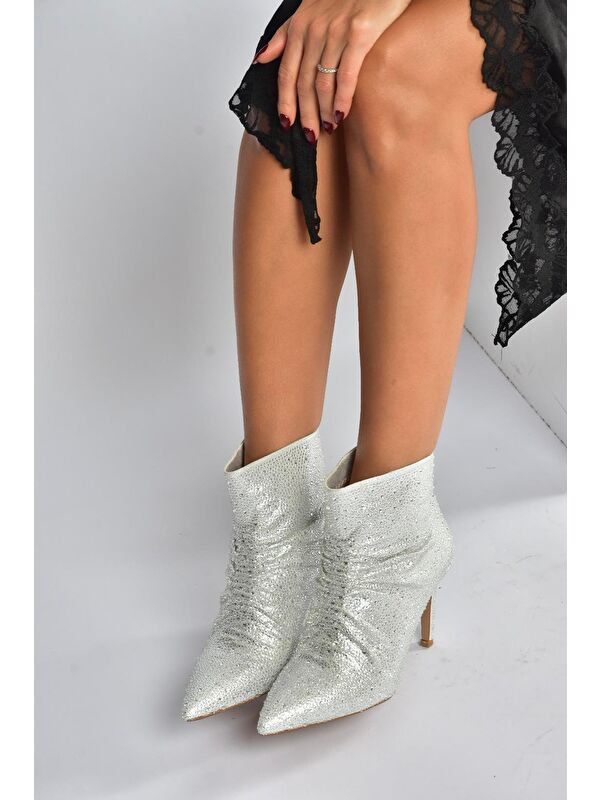 Gümüş Kadın Bot V572127214 - Görsel 4