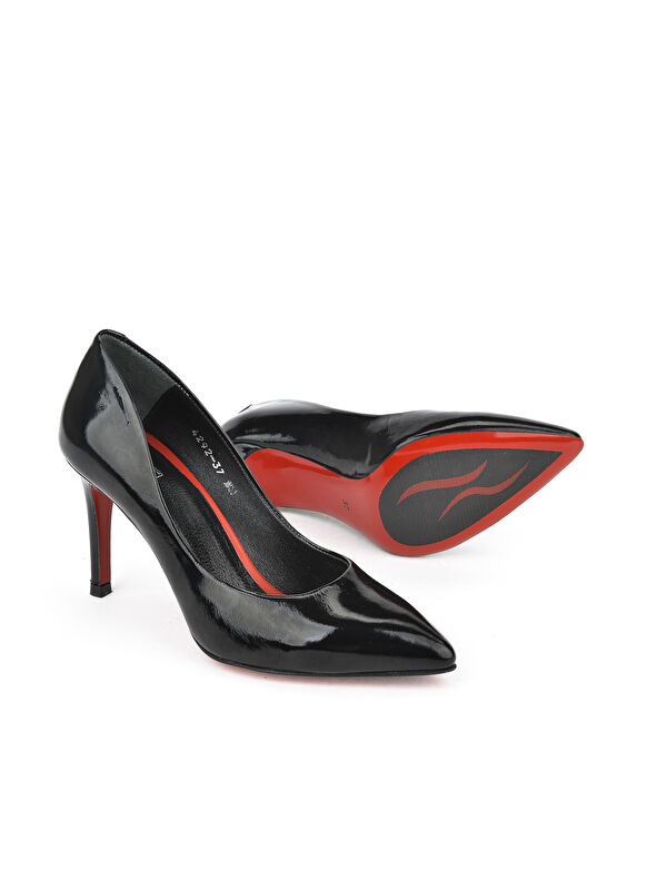 Kadın Hakiki Deri Topuklu Ayakkabı 1511030Z42922 Siyah - Görsel 5