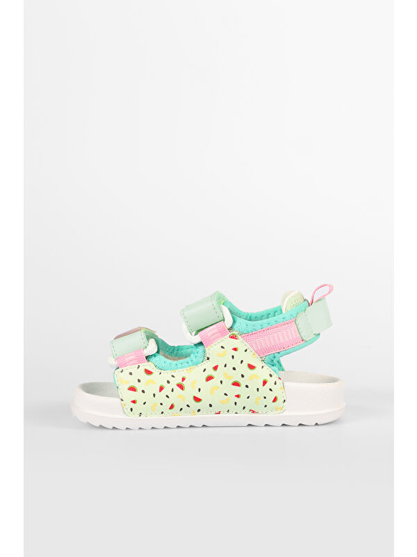 İnkagi Hafif Kız Bebek Yeşil Sandalet - Görsel 6