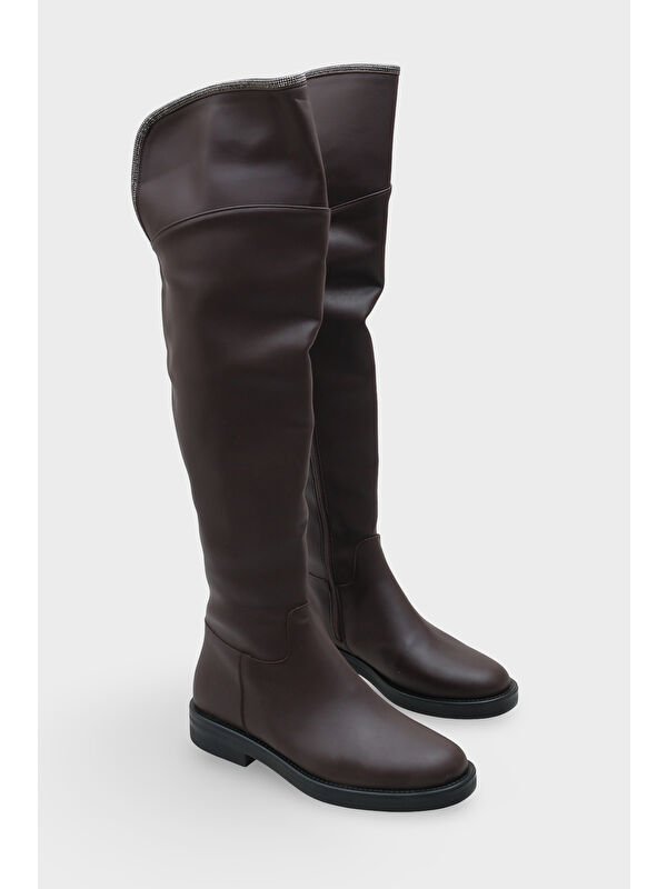 Kassie Kadın Kahverengi Çizme - Görsel 3