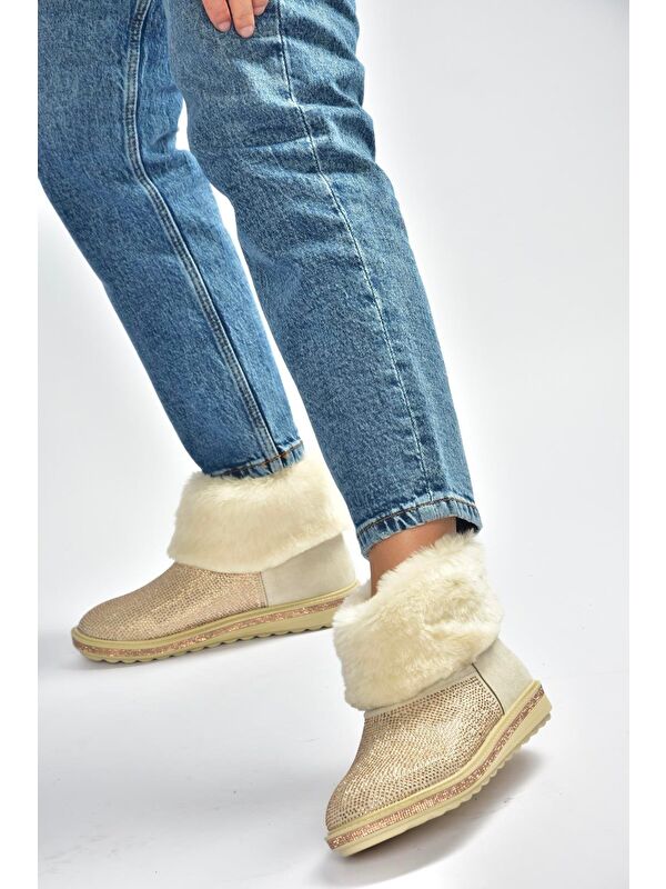 Bej Kadın Bot V250014702 - Görsel 3