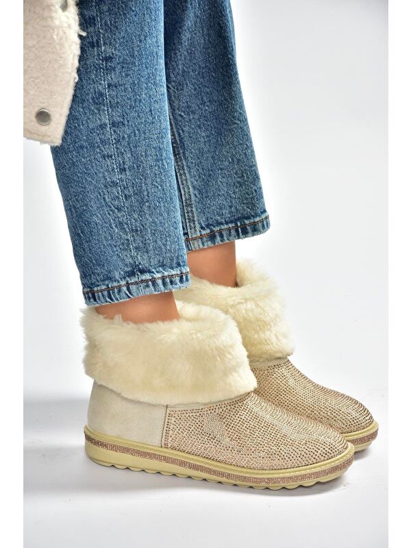 Bej Kadın Bot V250014702 - Görsel 4