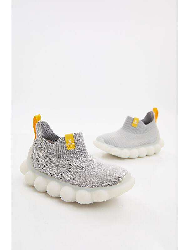 Bomb Işıklı Unisex Okul Öncesi Gri Spor Ayakkabı - Görsel 8