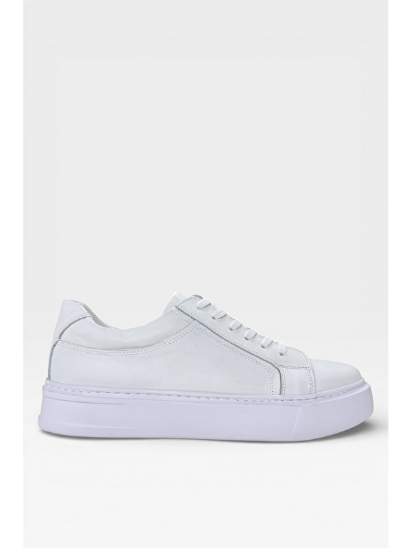 LİGER Hakiki Deri Sneaker Erkek Ayakkabı Beyaz