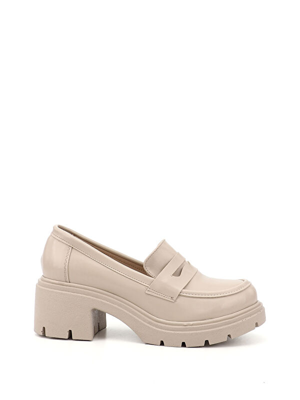 Kadın TEN Kalın Topuklu Loafer Ayakkabı - Görsel 2