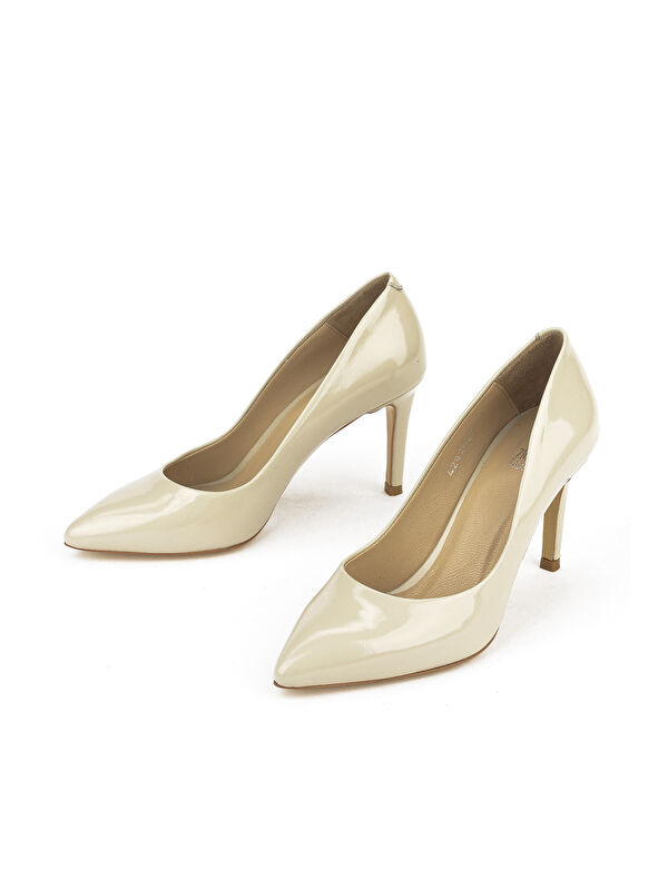 Kadın Hakiki Deri Topuklu Ayakkabı 1511030Z42922 Bej - Görsel 5