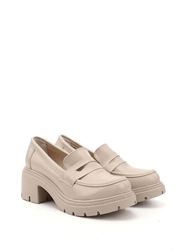 Kadın TEN Kalın Topuklu Loafer Ayakkabı - Görsel 3