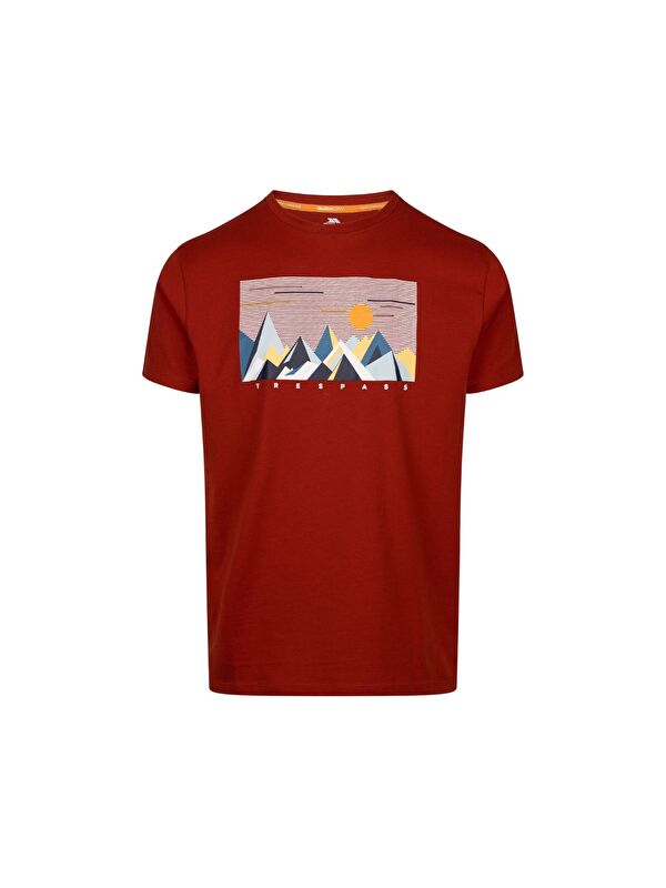 Trespass Ennadai - Casual Printed Tişört Erkek Kırmızı Tişört