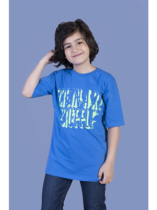 Toontoykids Erkek Çocuk Yazı Baskılı Tişört
