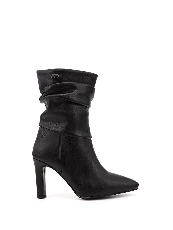 Gonderi(r) Mor Gonderi(r) Sivri Burun Kadın Körüklü İnce Topuklu Çizme