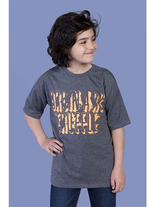 Toontoykids Erkek Çocuk Yazı Baskılı Tişört