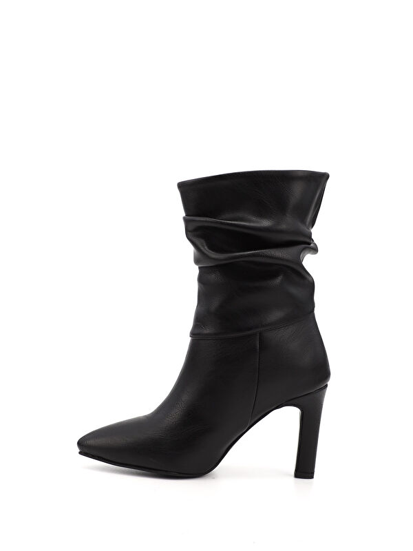 Gonderi(r) Mor Gonderi(r) Sivri Burun Kadın Körüklü İnce Topuklu Çizme