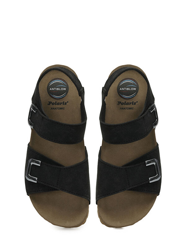 166934.Z5FX Siyah Kadın Düz Sandalet - Görsel 5