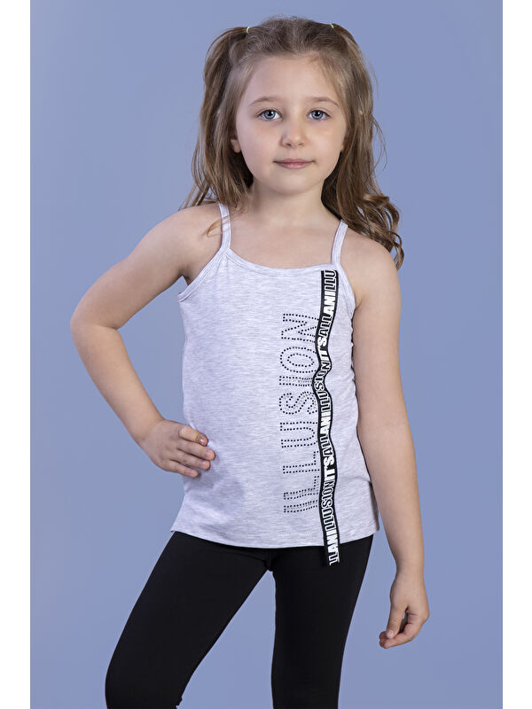 Toontoykids Kız Çocuk Illusion Baskılı Şerit Aksesuarlı Atlet