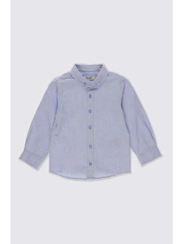 Panço Erkek Bebek Basic Lacivert Oxford Gömlek