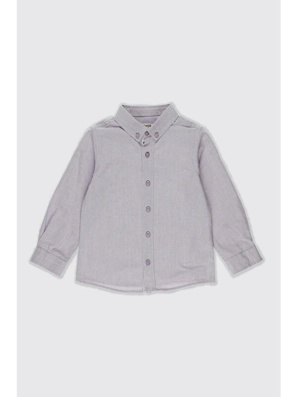 Panço Erkek Bebek Basic Lila Oxford Gömlek