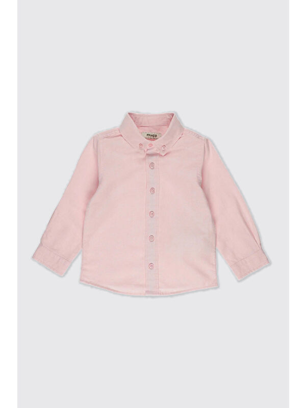 Panço Erkek Bebek Basic Pembe Oxford Gömlek