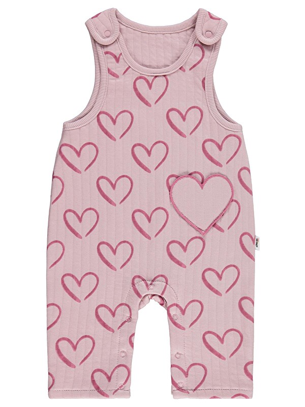Civil Baby Kalp Empirme 6-18 Ay Salopet - Pembe 12-18 Ay