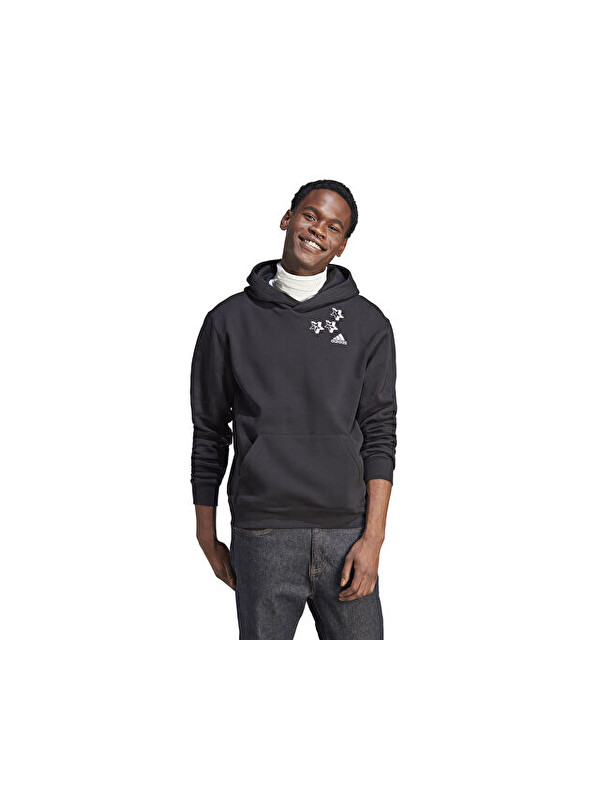 Adidas Bl Fl Hd Q3 Fl Erkek Günlük Sweatshirts HY1287 Siyah