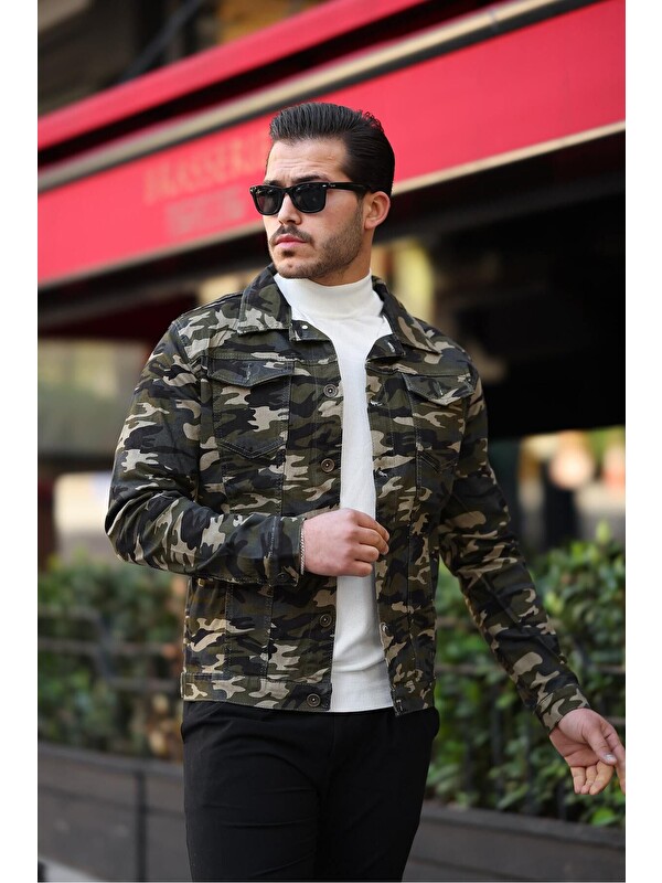 Comstar Erkek A Kalite Slim Fit Denim Jean Ceket