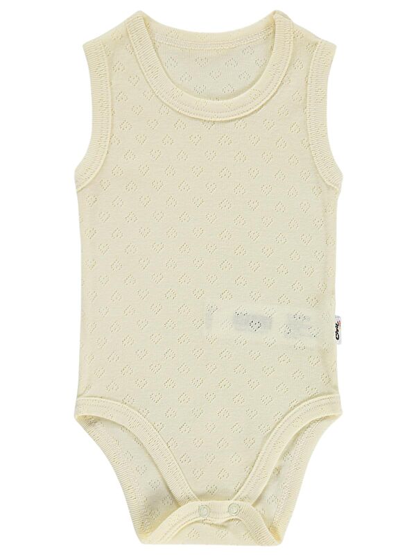 Civil Baby Jakarlı 3-36 Ay Çıtçıtlı Badi - Sarı