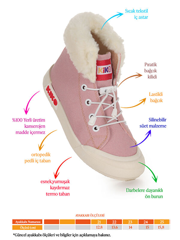 Tigge Günlük Lastikli Kız Bebek Bot Ayakkabı - Görsel 3