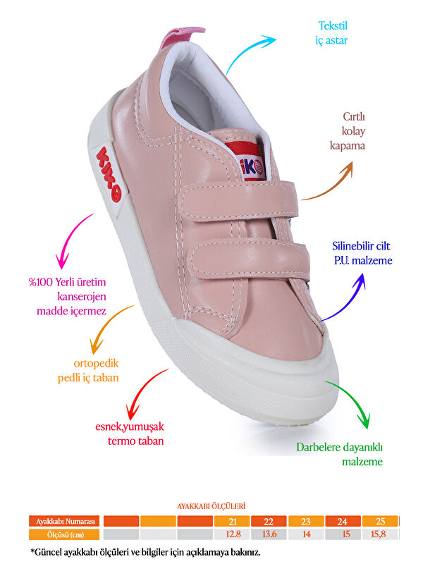 Suba Cırtlı Termo Taban Kız Bebek Günlük Spor Ayakkabı - Görsel 3