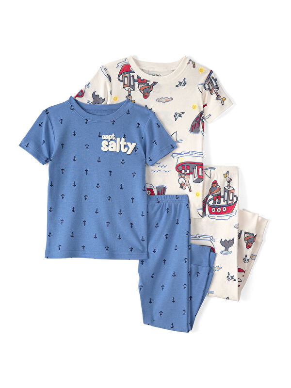 Carter's Küçük Erkek Çocuk Pijama Set 2 Yaş-5 Yaş Çok Renkli