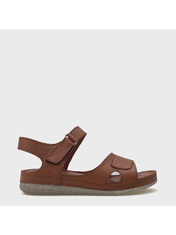 Capone Outfitters Emily Deri Konfor Anatomik Kadın Sandalet