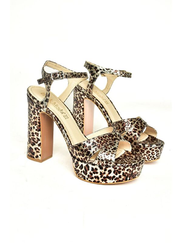 U8203026 Taba Kadın Topuklu Ayakkabı - Görsel 8