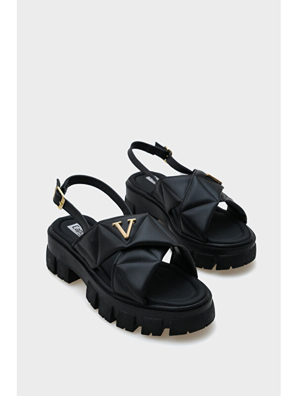 Chiquita Kalın Tabanlı Bilekten Bantlı Konfor Tabanlı Kadın Sandalet - Görsel 3