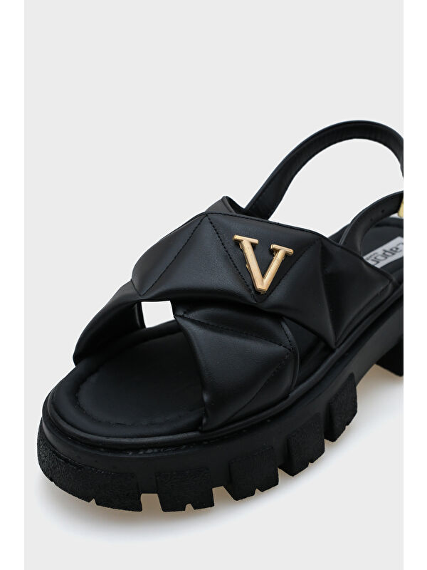 Chiquita Kalın Tabanlı Bilekten Bantlı Konfor Tabanlı Kadın Sandalet - Görsel 4