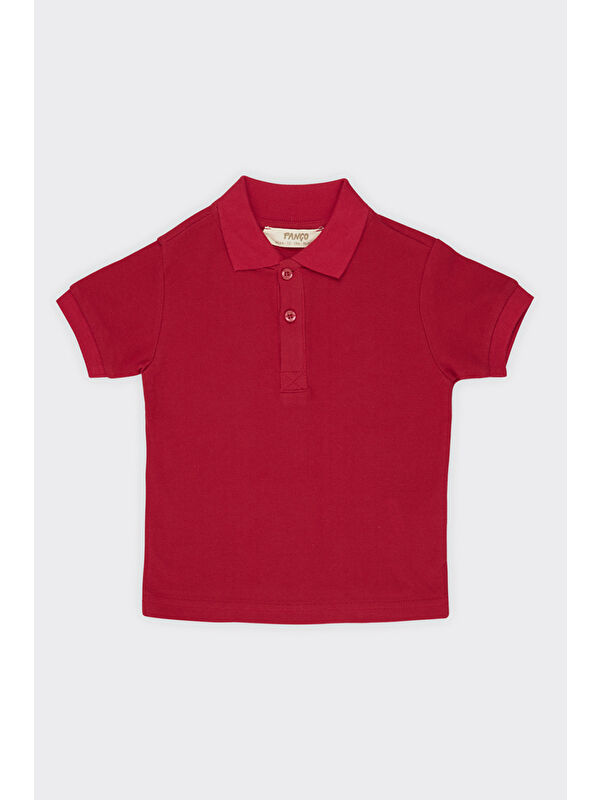 Panço Erkek Bebek Basic Kırmızı Pike Polo Yaka Tişört